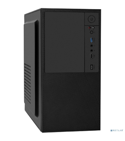 Компьютерный корпус Minitower ExeGate BAA-308UC-AAA450 (mATX, БП AAA450 с вент. 8см, 1хUSB/1хUSB 3.0/1хTypeC, HD Audio, черный)