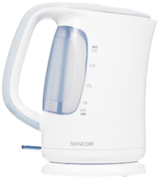 Электрочайник Sencor SWK 2510WH белый, 2.5 л, 2200 Вт, скрытый нагревательный элемент