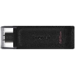 Флешка USB Kingston DataTraveler DT70 (DT70/128Gb), 128Gb, USB Type-C 3.2, R/W 70/45, черный, фото 1