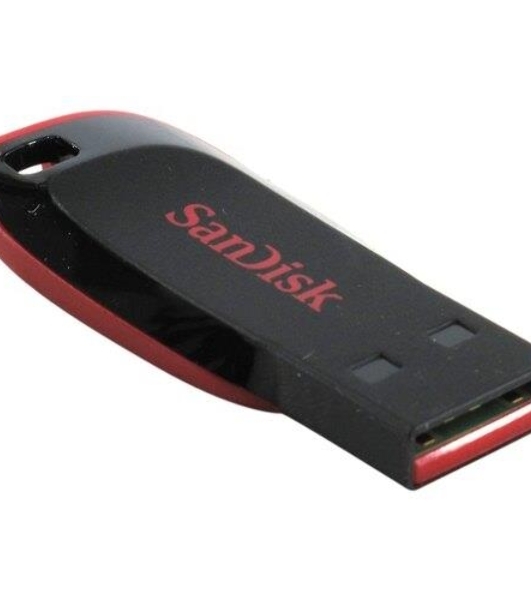 Флешка USB Sandisk CZ50 Cruzer Blade (SDCZ50-032G-B35), 32Gb, USB 2.0, R/W 15/4, черный/красный