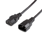 Кабель питания GoPower C14 (m)-C13 (f) 1.8м ПВХ удлинитель черный (1/10/100), фото 1