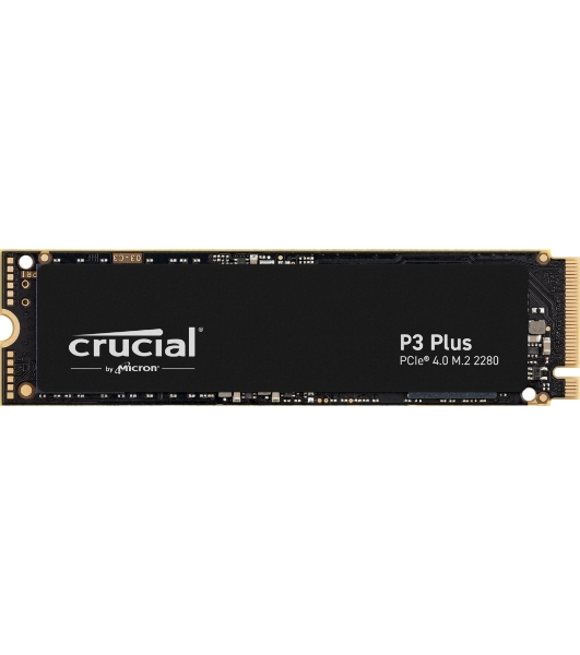 Накопитель SSD Crucial P3 Plus, 2Tb, PCIe 4.0 x4, M.2 2280, NVMe, R/W 5000/4200