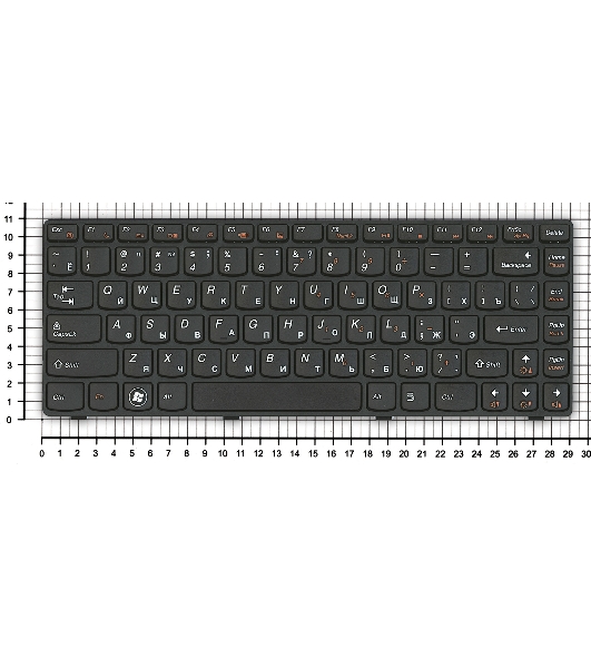 Клавиатура для ноутбука Lenovo G480 черная с черной рамкой
