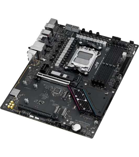 Материнская плата ASUS ROG STRIX B850-F GAMING WIFI, AM5, AMD B850, 4xDDR5, 2xSATA, 4xM.2, 1xPCIe 5.0 x16, 1xPCIe 4.0 x16, 1xPCIe x4, 1xDP, 1xHDMI, 1x2.5Gb LAN, 1xUSB-C 20Gbps, 1xUSB-C 10Gbps, 3xUSB-A 10Gbps, 4xUSB 5Gbps, 4xUSB 2.0, 3x3.5 мм, 7.1, ATX