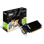 Видеокарта MSI PCI-E GT 710 2GD3H LP nVidia GeForce GT 710 2048Mb 64bit DDR3 954/1600 DVIx1/HDMIx1/CRTx1/HDCP Ret low profile, фото 1