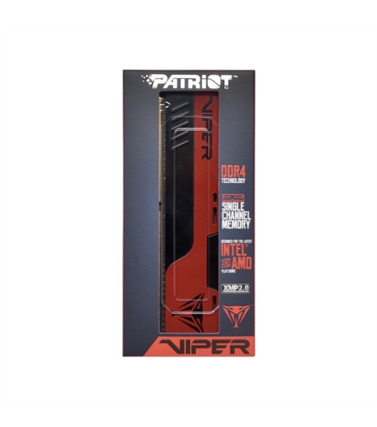 Оперативная память Patriot Viper Elite II, DDR4, 32GB (1x32 GB), 3200 MHz, CL18, DIMM, радиатор, красный, черный