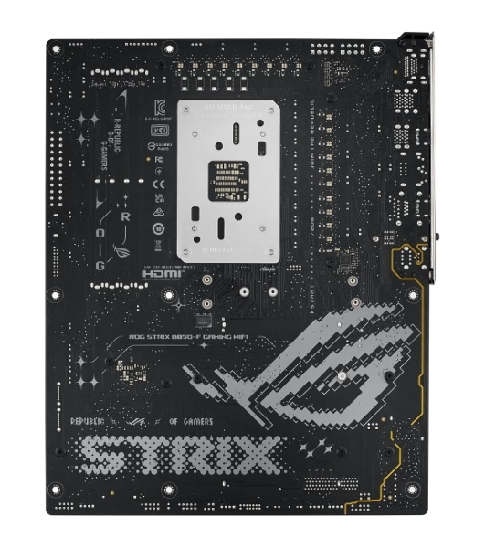 Материнская плата ASUS ROG STRIX B850-F GAMING WIFI, AM5, AMD B850, 4xDDR5, 2xSATA, 4xM.2, 1xPCIe 5.0 x16, 1xPCIe 4.0 x16, 1xPCIe x4, 1xDP, 1xHDMI, 1x2.5Gb LAN, 1xUSB-C 20Gbps, 1xUSB-C 10Gbps, 3xUSB-A 10Gbps, 4xUSB 5Gbps, 4xUSB 2.0, 3x3.5 мм, 7.1, ATX