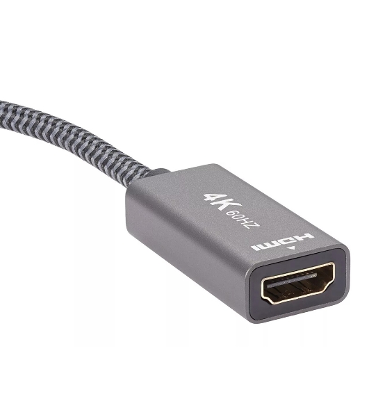 Адаптер miniDP --> HDMI-F 0.15м, оплетка, 4K@60Hz, Telecom (TA565)