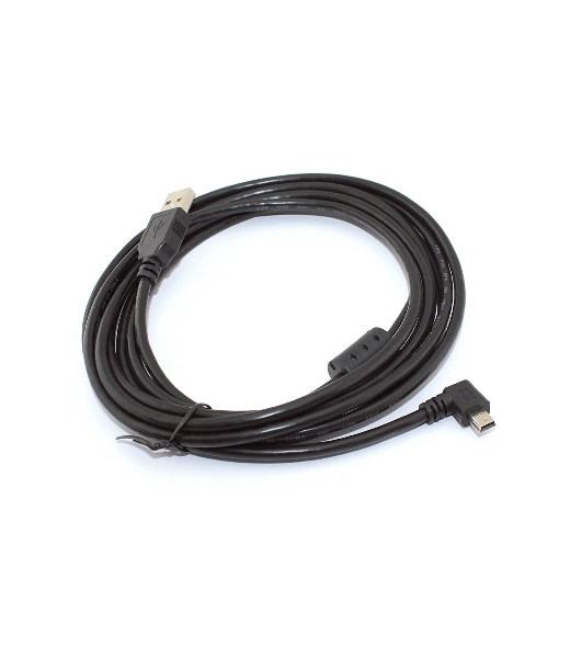 Кабель USB Type A на Mini USB угол влево 3 м