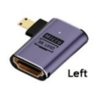 Переходник micro HDMI на HDMI влево