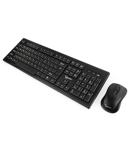 Комплект клавиатура+мышь Gembird KBS-8002 беспроводной, USB, 1000 DPI, чёрный