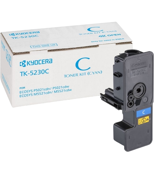 Картридж лазерный Kyocera TK-5230C (1T02R9CNL0) голубой для P5021cdn/cdw, P5026cdn/cdw, M5521cdn/cdw, M5526cdn/cdw 2200 стр.