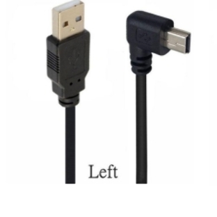 Кабель USB Type A на Mini USB угол влево 3 м