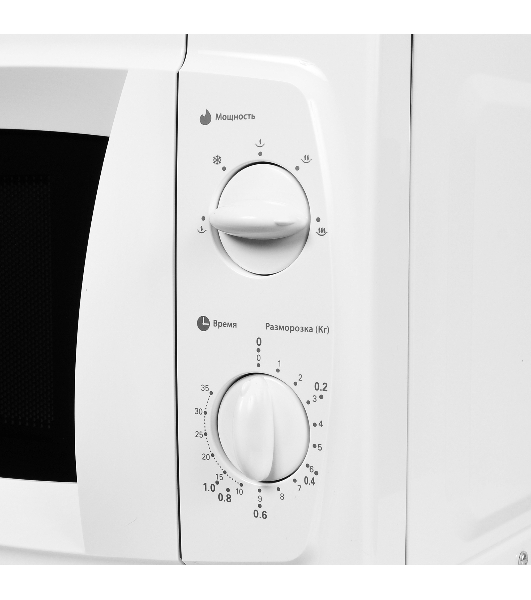 Микроволновая печь Starwind SWM5520 белый, 20 л, 700 Вт, переключатели - поворотный механизм