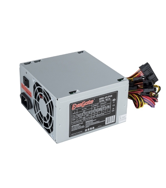 Блок питания ExeGate CP400 (EX165131RUS-PC), 400Вт, 80мм, серебряный