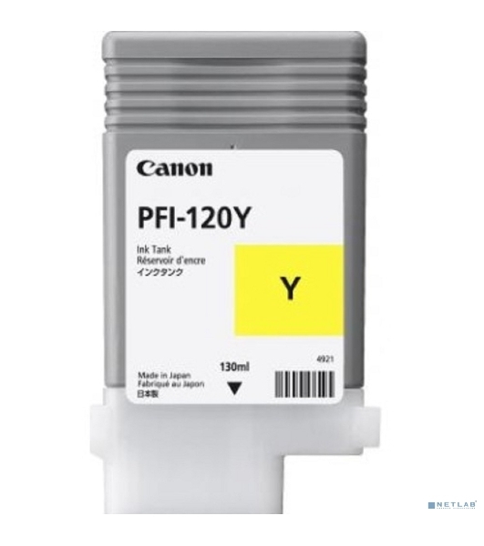 Картридж струйный Canon PFI-120 Y 2888C001 желтый (130мл) для Canon Canon imagePROGRAF TM-200/205