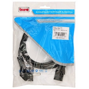 Кабель питания Buro IEC320-C13/евровилка 1.8м