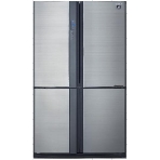Холодильник Sharp SJ-EX93PSL нержавеющая сталь трехкамерный 345/211л морозилка снизу, No Frost, Side by Side, фото5