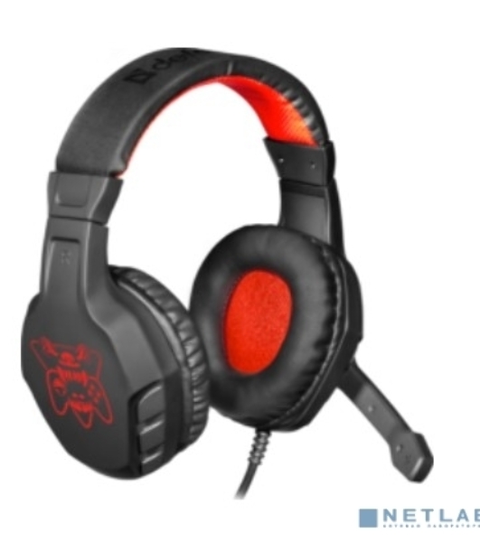 Гарнитура Defender Cujo чёрный/красный, проводная