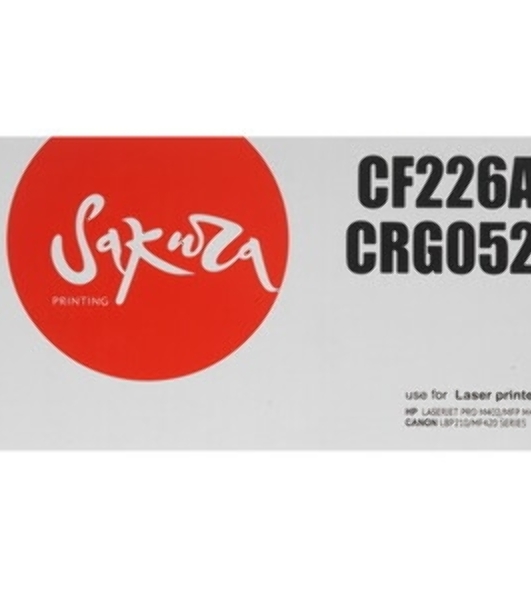 Картридж Sakura CF226A/052 для HP и Canon, черный, 3 100 к.