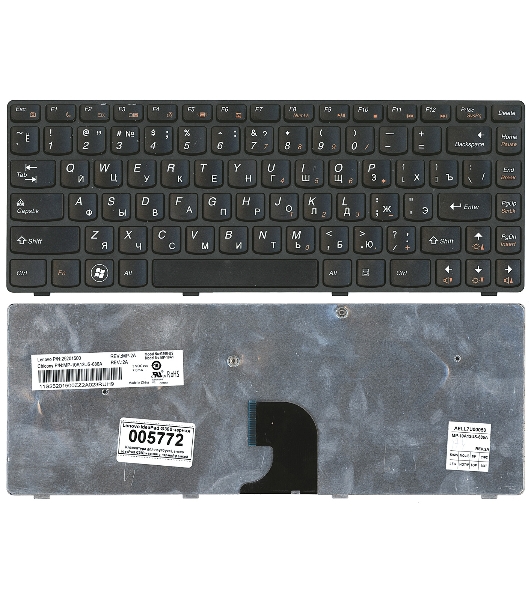 Клавиатура для ноутбука Lenovo IdeaPad G360 черная с рамкой
