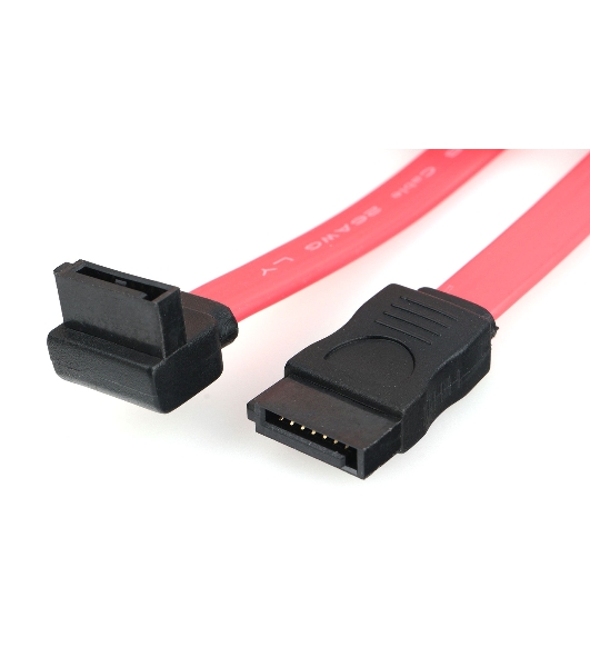 Кабель интерфейсный SATA Cablexpert CC-SATADATA90-N, Sata3 7pin/7pin угловой, медн.проводник, 50 см, пакет