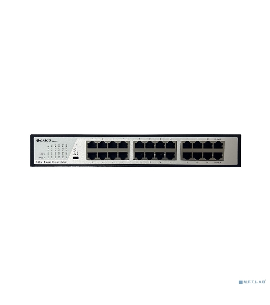 Коммутатор неуправляемый ORIGO, 24x1000Base-T, комплект для установки в 19' стойку