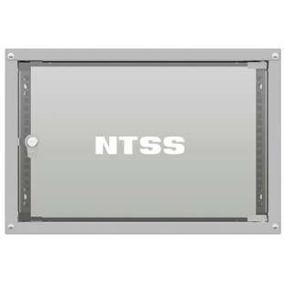 Шкаф коммутационный NTSS LIME (NTSS-WL6U5545GS) настенный 6U 550x450 мм пер. дв. стекл несъемн. бок. пан. 30 кг серый 110 град.