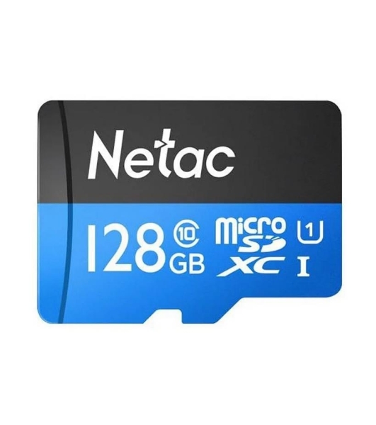Флеш-Карта NeTac P500 Standard MicroSDXC 128Gb U1/C10 up to 80Mb/s, retail pack card only