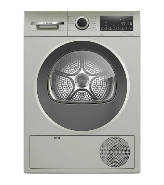 Сушильная машина Bosch WQG1420XME серый, 9 кг, сушка - конденсационная, программ - 15, 59.8 x 84.2 x 64.8 см