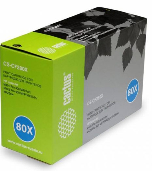 Картридж лазерный Cactus CS-CF280XS черный (6900 стр.) для HP LJ Pro 400/M401/M425