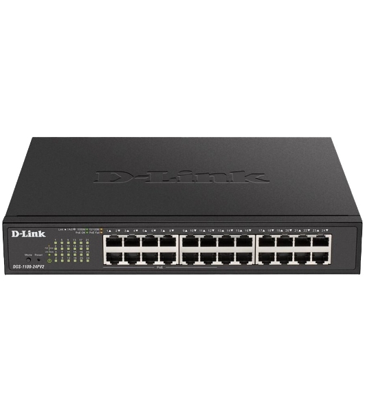 Коммутатор D-Link DGS-1100-24PV2/A1A, 24×1 Гбит/с, настраиваемый