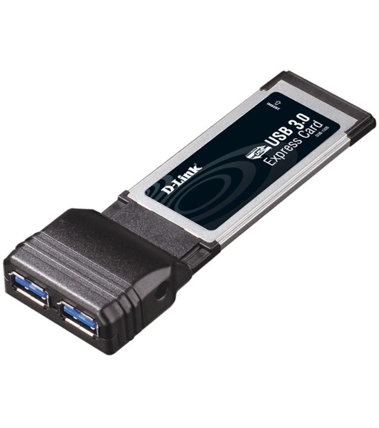 Адаптер D-Link DUB-1320 2-портовый USB 3.0 для шины ExpressCard