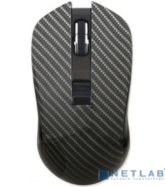 Мышь беспроводная Qumo Kevlar M26 черный, 1600 dpi, радиоканал, USB, кнопки - 4