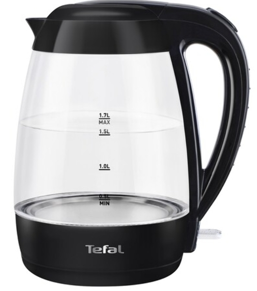 Электрочайник Tefal KO 450832 черный, 1.7 л, 2400 Вт, скрытый нагревательный элемент