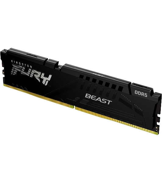 Оперативная память Kingston Fury Beast, DDR5, 8GB (1x8GB), 5600MHz, CL40, DIMM, с радиаторами, черный