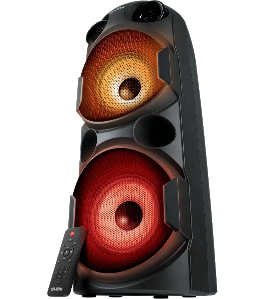 Колонка АС SVEN PS-750, черный (80 Вт, TWS, Bluetooth, FM, USB, microSD, LED-дисплей, 2х4400мА*ч)