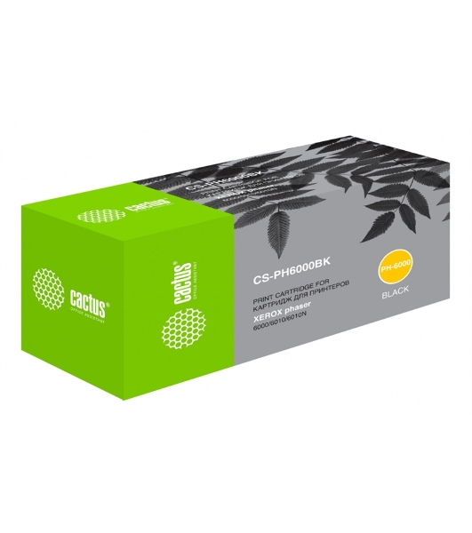 Картридж лазерный Cactus CS-PH6000BK (106R01634) черный (2000 стр.) для Xerox 6000/6010