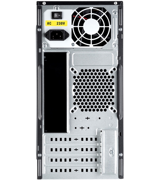 Компьютерный корпус с блоком питания 450Вт. Case Foxline FL-733, mATX, 2x5.25EXT, 2x3.5EXT, 5x3.5INT, 2xUSB 2.0, HDA, w/o FAN, w/450W ATX PSU, w/1.2m EU pwr cord