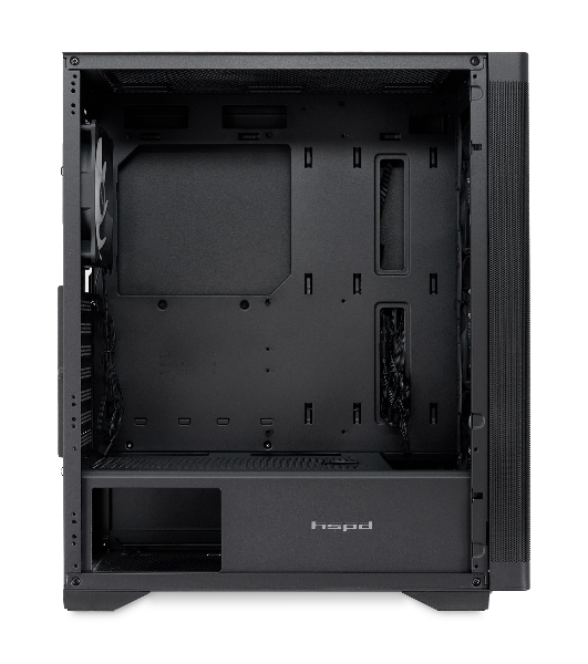Компьютерный корпус HSPD M520, Mesh Mid Tower, черный, slide TG, 0.45 SPCC, 4x120мм ARGb ATX, mATX, mITX 160/330/184мм 2x2.5', -, 7xPCI 2xUSB-A 3.0, 1xUSB-A 1.0 390x200x449мм
