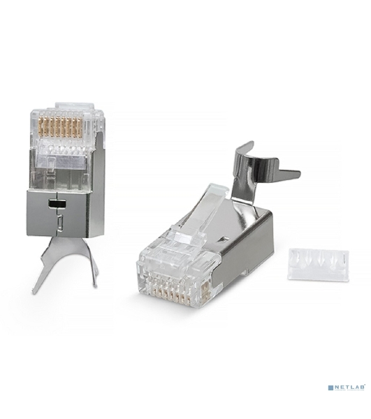 Коннектор Cabeus, RJ45(8p8c), кат. 7A, экр., со вставкой, прозрачный
