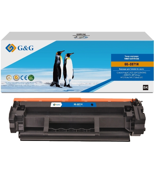 Картридж лазерный G&G GG-C071H 071H черный (2500 стр.) для Canon imageCLASS LBP122dw(NA)/i-SENSYS LBP122dw/MF275dw/MF272dw(EUR)