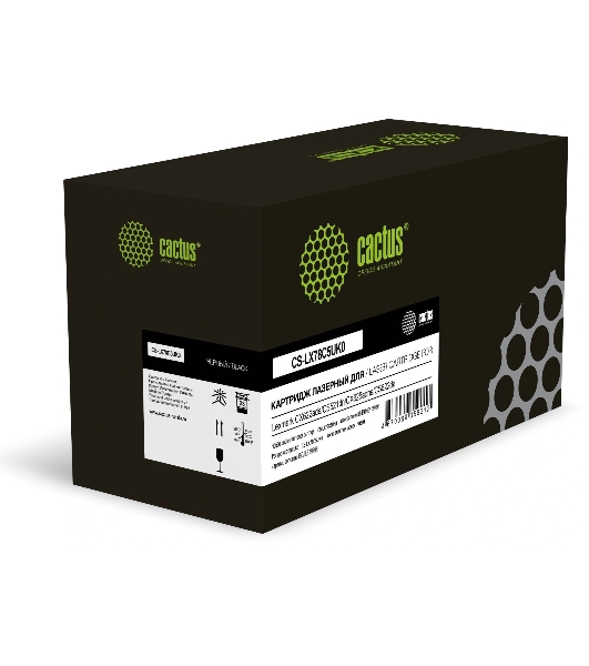 Картридж лазерный Cactus CS-LX78C5UK0 78C5UK0/78C5UKE черный (10500 стр.) для Lexmark CX622ade/CS521dn/CX625adhe/CS622de с чипом