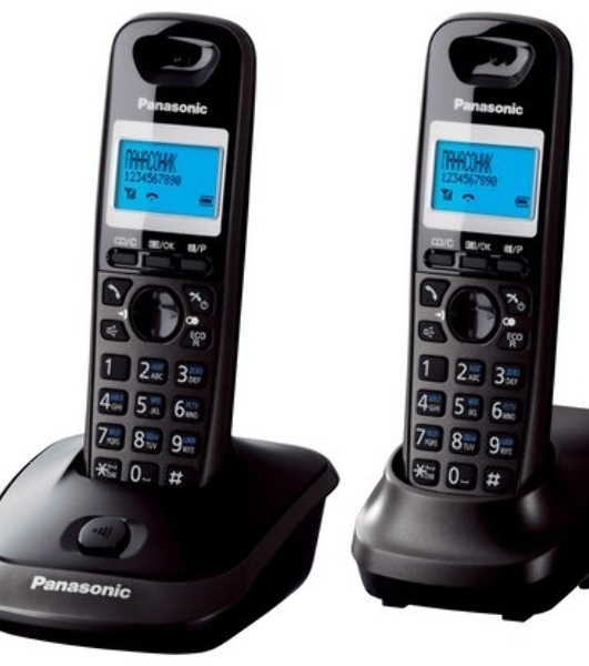 Телефон беспроводной (DECT) Panasonic KX-TG2512RU2 Доп трубка в комплекте, АОН, Caller ID, спикерфон, полифония