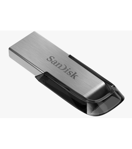 Флешка USB Sandisk CZ73 Cruzer Ultra Flair (SDCZ73-128G-G46), 128Gb, USB 3.0, R/W 150/45, серебристый/черный