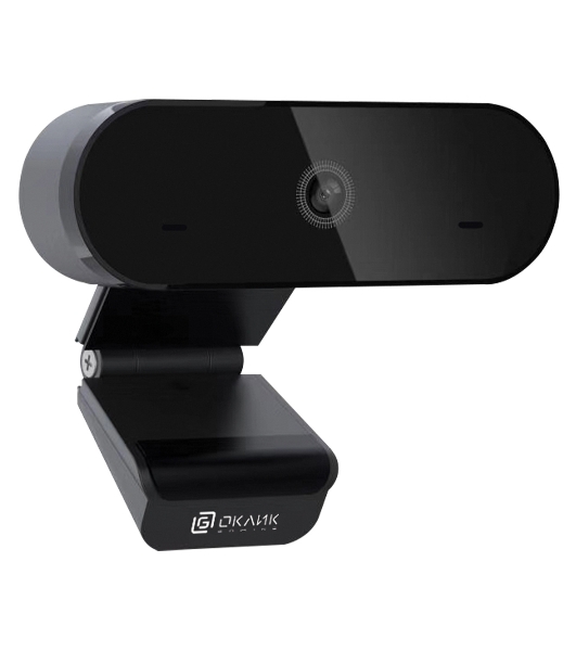 Веб-камера OKLICK OK-C008FH 1920x1080, 30 кадр/с, USB Type-A, микрофон (шумоподавление), автоматическая фокусировка, универсальное крепление
