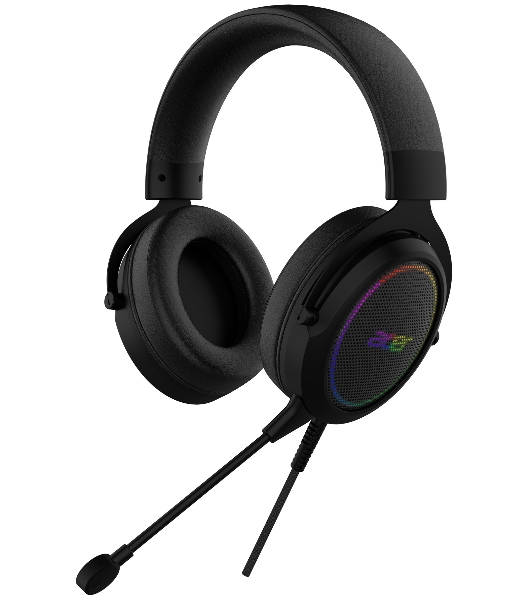 Гарнитура Acer AHW120 чёрный, проводная, USB, подсветка