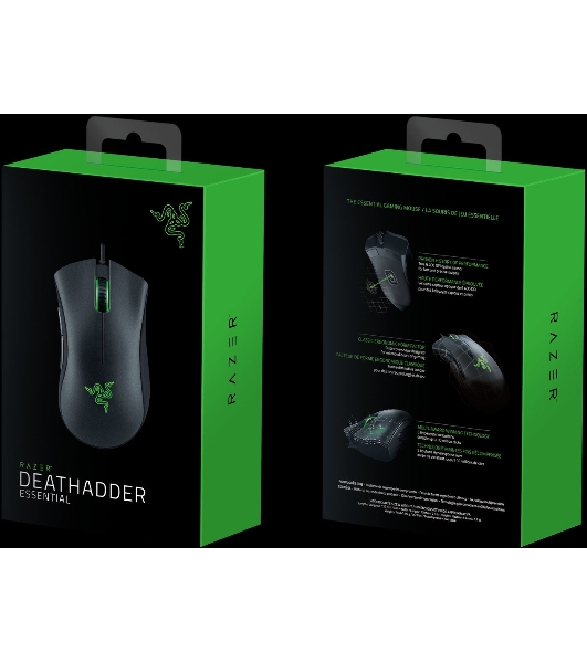 Мышь проводная Razer DeathAdder Essential черный, 6400 dpi, USB, кнопки - 5