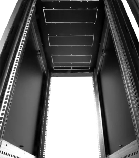 Шкаф телекоммуникационный напольный 18U (600x800) дверь стекло, черный (ШТК-М-18.6.8-1ААА-9005)