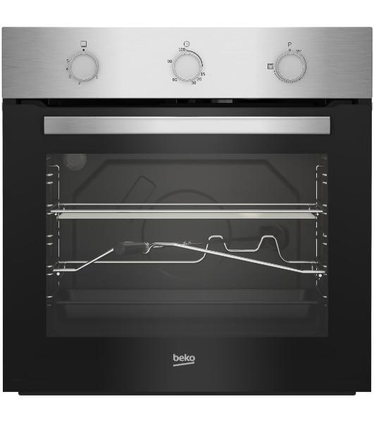 Газовый духовой шкаф Beko BBIGT21100X с откидным электрическим грилем; автоматический электроподжиг; поворотные переключатели; металлические направляющие; объем - 72л; 3 стекла дверцы; 1 решетка; 1 противень; вертел. Цвет нержавеющая сталь; Материал панели управления Металл	нержавеющая сталь
